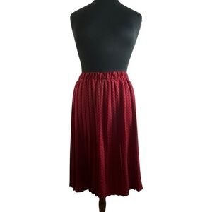 Anthropologie Hey There By Karen Walker Pleated Polka Dot Midi Skirt